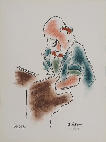 Grock le pianiste by Michel Adlen, 版画 for Sale on Singulart