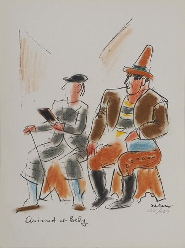 Antonet et Beby : Clowns provocateurs by Michel Adlen, 版画 for Sale on Singulart