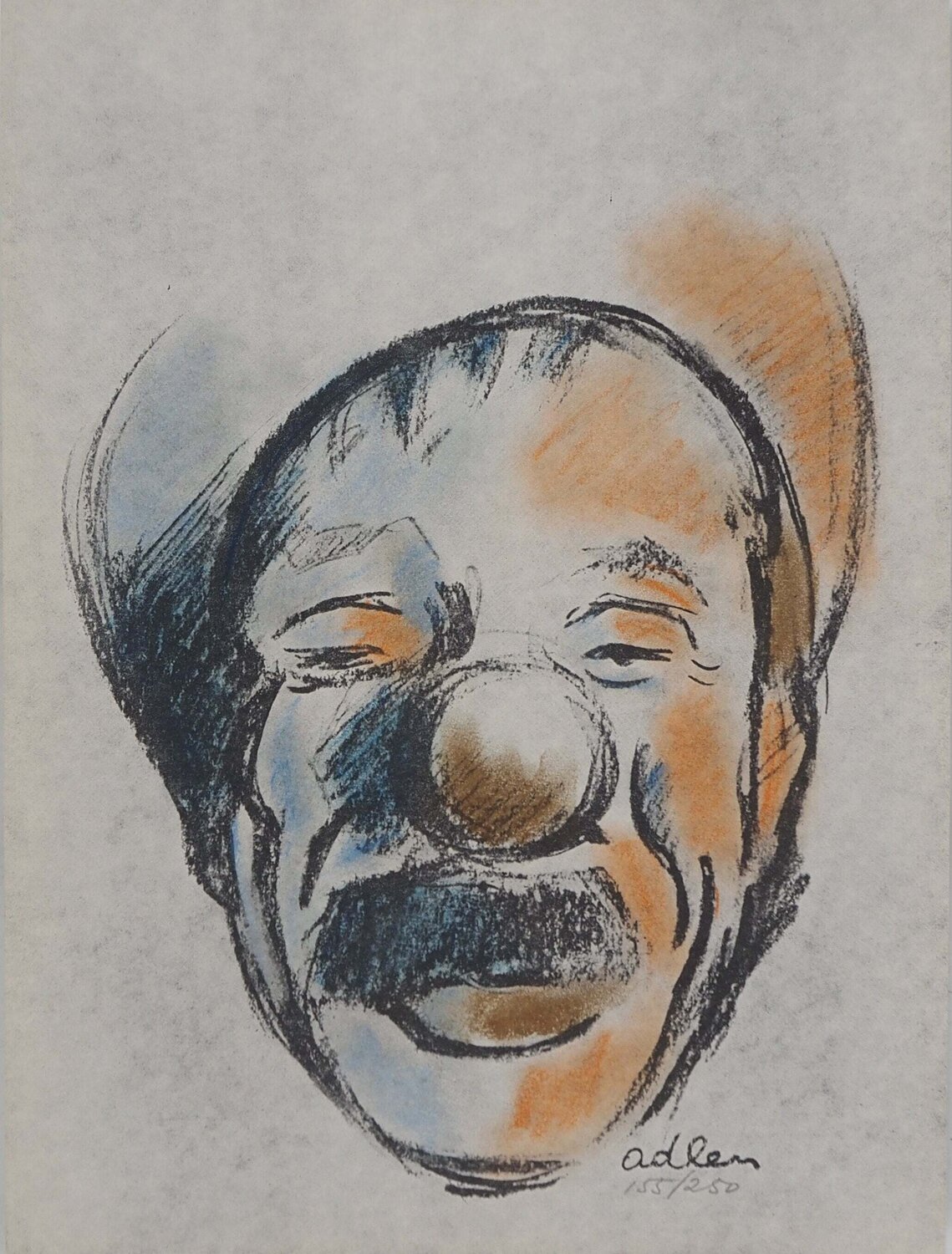 Tête de clown Michel Adlen Print for sale