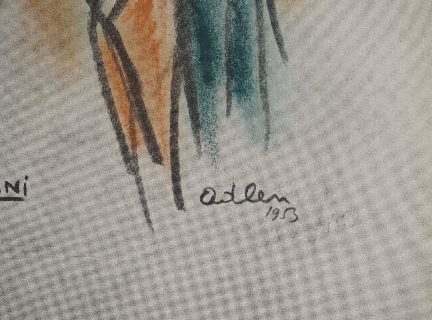 Clown fumant la pipe Michel Adlen Druck zu verkaufen