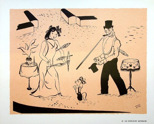 Les jongleurs mondains by SERGE, 版画 for Sale on Singulart