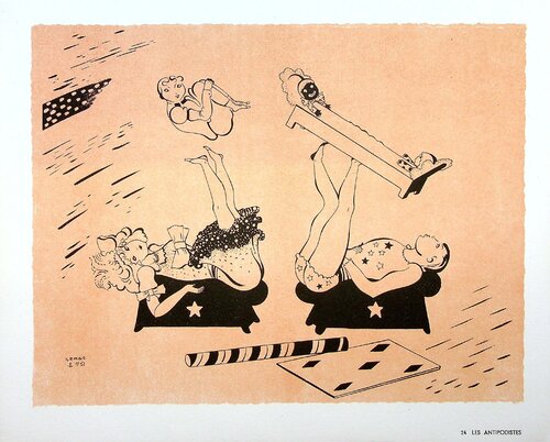 Les antipodistes by SERGE, 版画 for Sale on Singulart