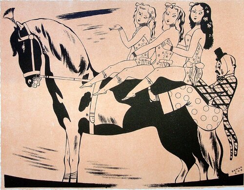 Tout le monde à cheval par SERGE, Édition en vente sur Singulart