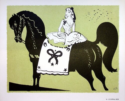 Le cheval noir by SERGE, Print for Sale on Singulart