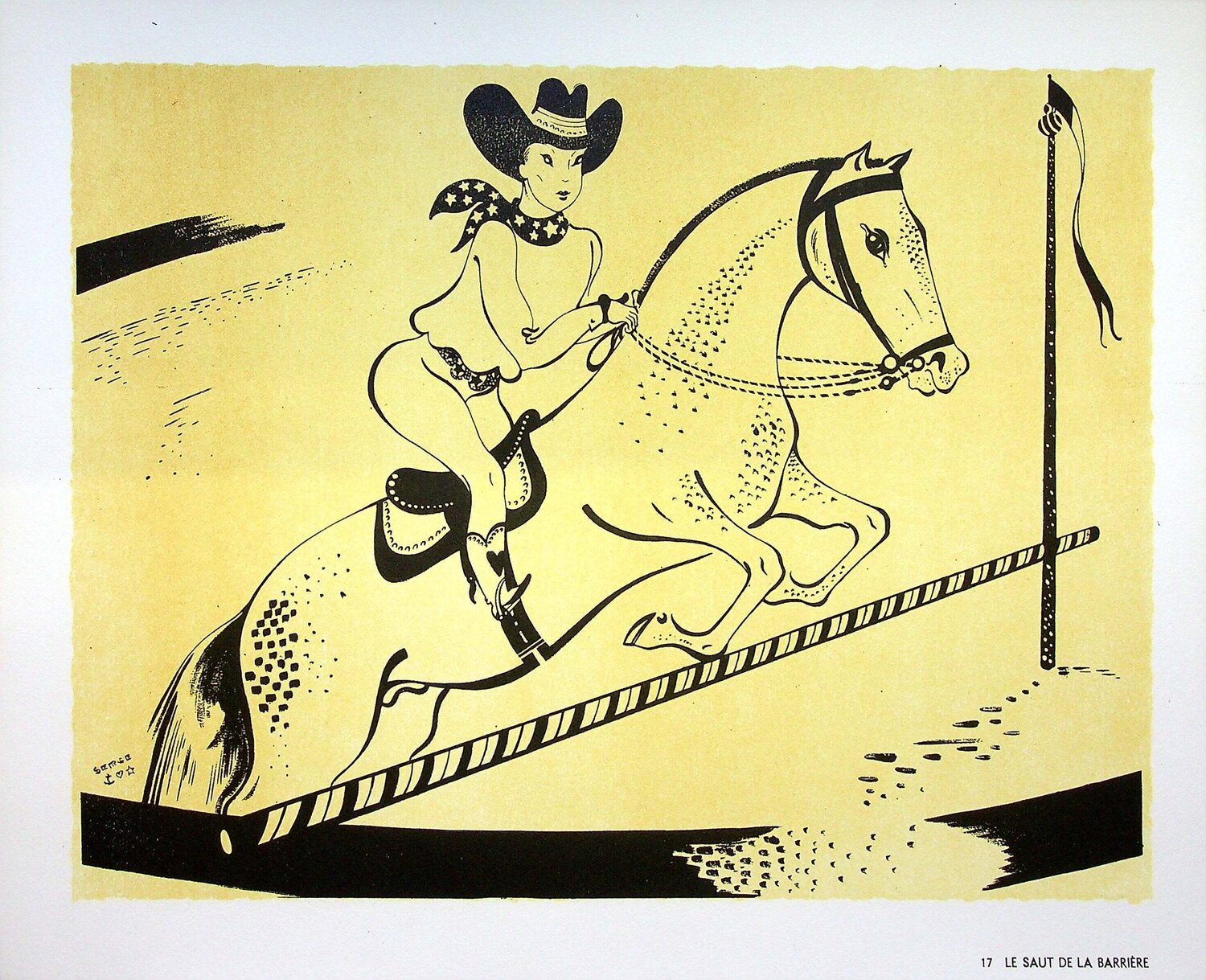 Le saut de la barrière SERGE Print for sale