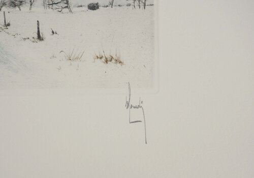 Route enneigée par Bernard Louedin, Édition en vente sur Singulart