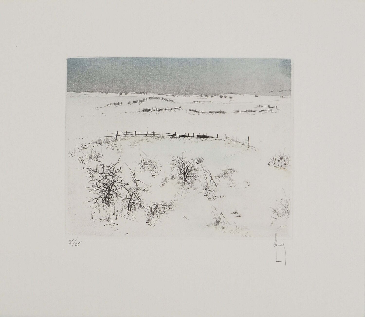 Paysage de neige Bernard Louedin Impresión en venta