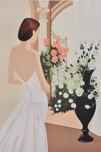 La mariée au bouquet von Serge Vergez, Druck kaufen auf Singulart