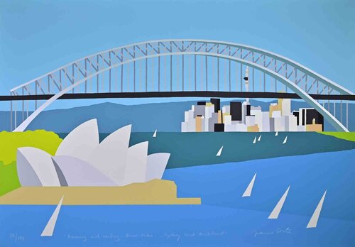 Dreaming and Sailing - Down Under - Sidney and Auckland by Franco Costa, Print for Sale on Singulart