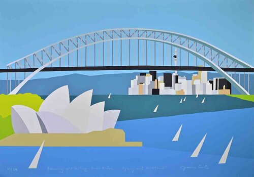 Dreaming and Sailing - Down Under - Sidney and Auckland von Franco Costa, Druck kaufen auf Singulart