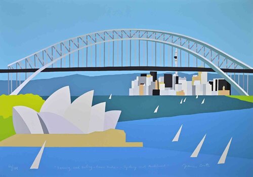 Dreaming and Sailing - Down Under - Sidney and Auckland di Franco Costa, Stampa in vendita su Singulart