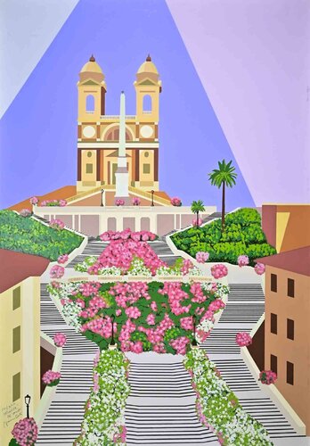 Trinità dé Monti (Rome) von Franco Costa, Druck kaufen auf Singulart