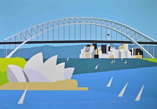 Dreaming and Sailing - Down Under - Sidney and Auckland von Franco Costa, Druck kaufen auf Singulart