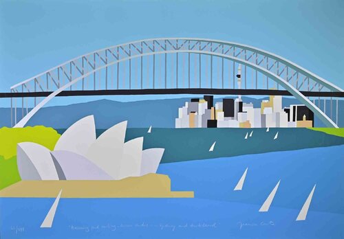 Dreaming and Sailing - Down Under - Sidney and Auckland de Franco Costa, Impresión a la venta en Singulart