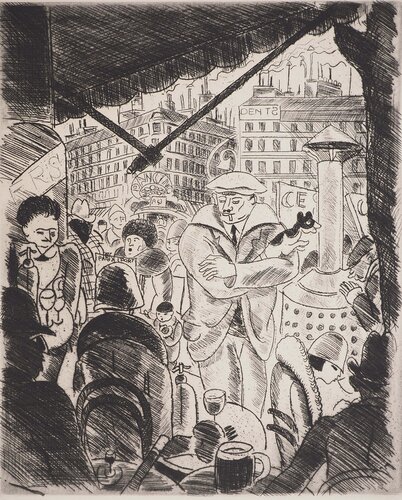 En terrasse, Gravure originale di Pierre Falke, Stampa in vendita su Singulart