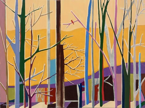 Mr. Cardinal In A Pre Dawn Glow von Steven Page Prewitt, Malerei kaufen auf Singulart