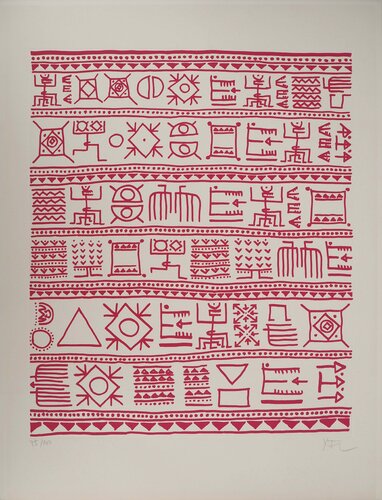 Pictogrammes de la Genèse (Rose) von Yona Friedman, Druck kaufen auf Singulart