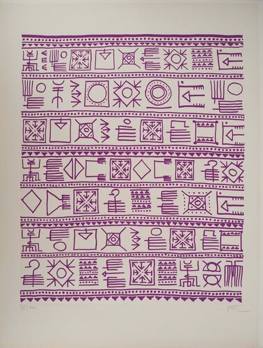 Pictogrammes de la Genèse (Mauve) von Yona Friedman, Druck kaufen auf Singulart