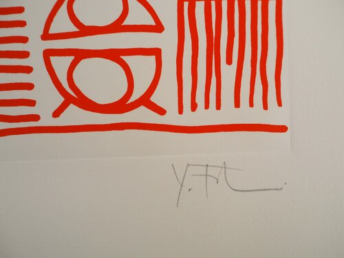 Pictogrammes de la Genèse (Orange) von Yona Friedman, Druck kaufen auf Singulart