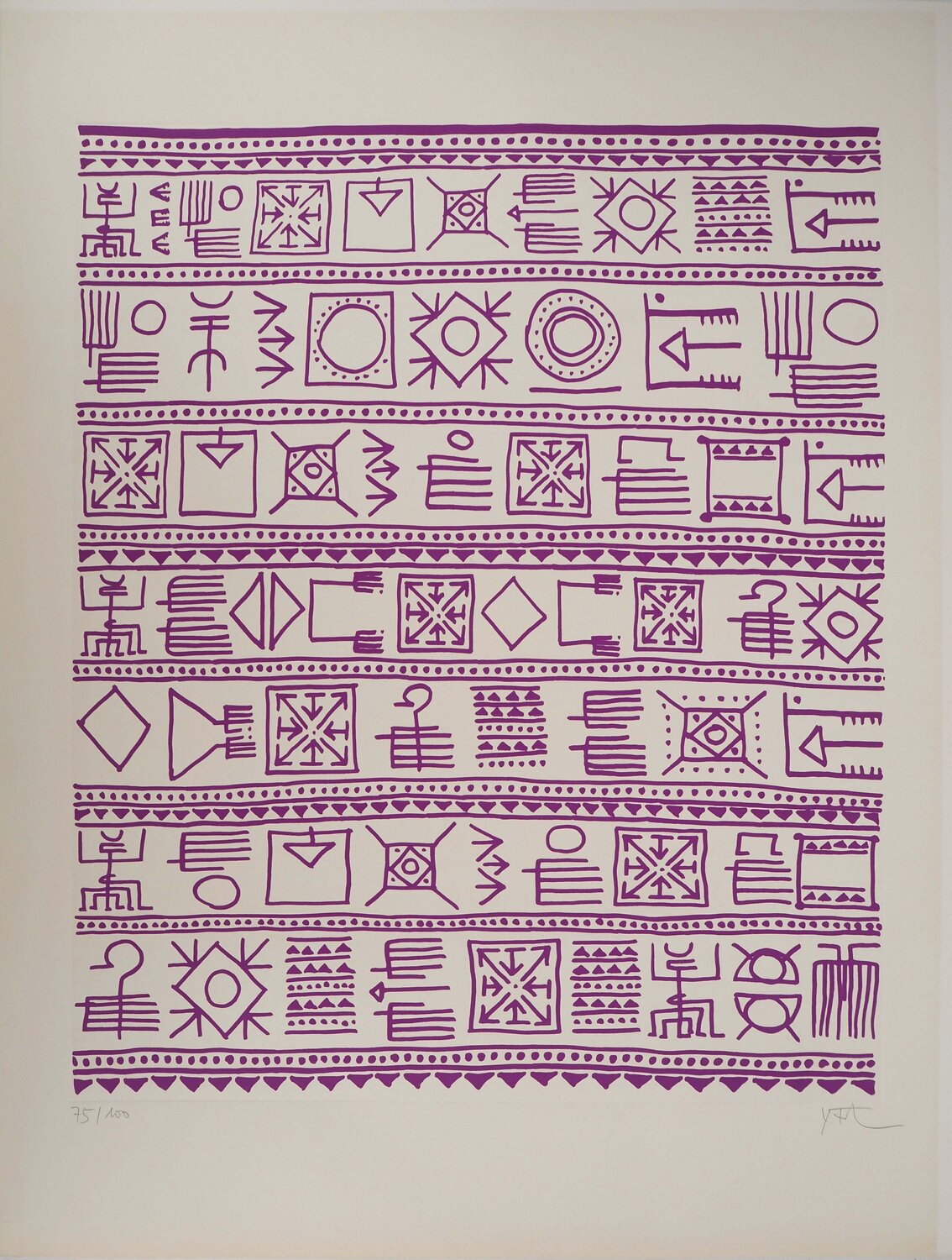 Pictogrammes de la Genèse (Mauve) Yona Friedman Druck zu verkaufen