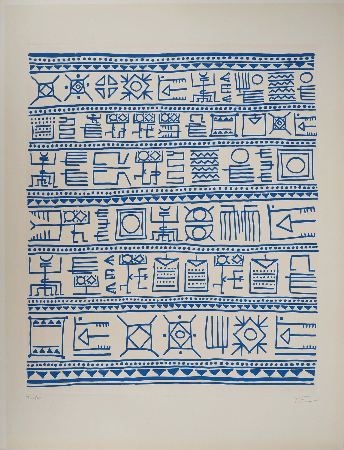 Pictogrammes de la Genèse (Bleu) Yona Friedman Stampa in vendita