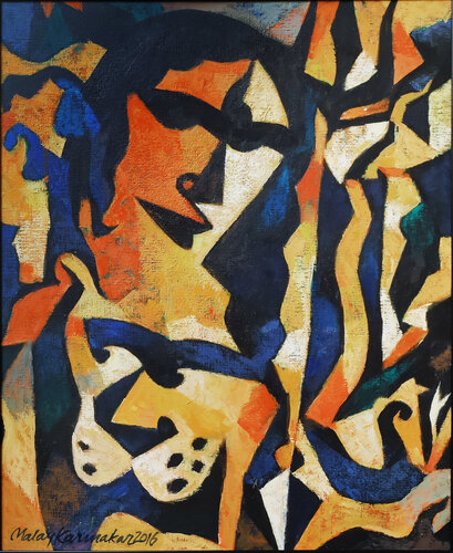 Durga di Malay Karmakar, Pittura in vendita su Singulart