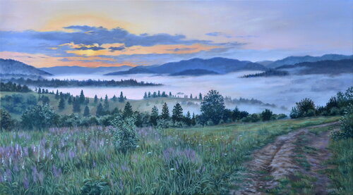 Evening by Andrii Lysenko, Painting for Sale on Singulart