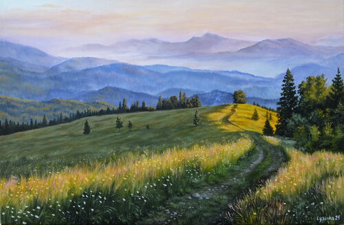 Evening rays by Andrii Lysenko, Painting for Sale on Singulart