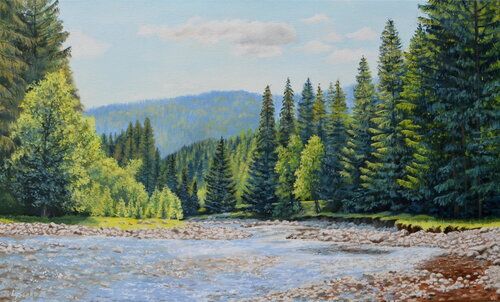 Sunny Day by Andrii Lysenko, Painting for Sale on Singulart