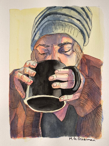 Keeping Warm di Meredith Osterman, Opera su carta in vendita su Singulart