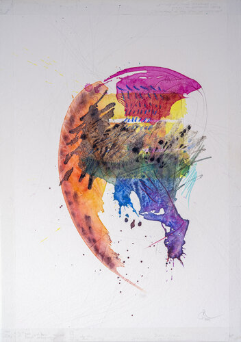 Atoll Violett by Rupert Bronner, Work on Paper for Sale on Singulart