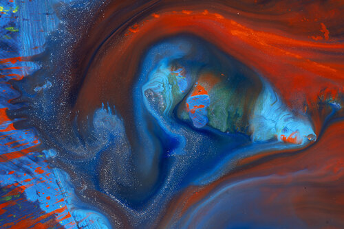 Wurfbild Blaugrau I Detail 4 von Rupert Bronner, Fotografie kaufen auf Singulart