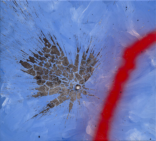 Wurfbild Ultramarinblau by Rupert Bronner, 회화 for Sale on Singulart