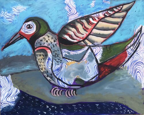 The friendly Hummingbird von Roberto Munguia, Malerei kaufen auf Singulart