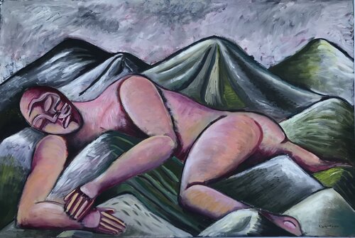 Mountain Nude von Roberto Munguia, Malerei kaufen auf Singulart