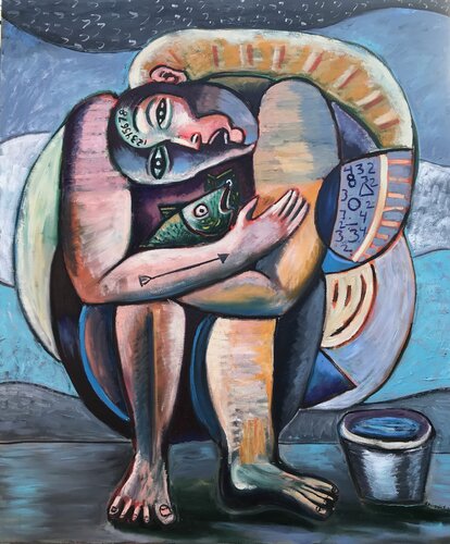 The Fisherman by Roberto Munguia, Painting for Sale on Singulart