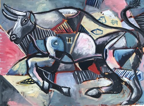 Bull Attack von Roberto Munguia, Werk auf Papier kaufen auf Singulart