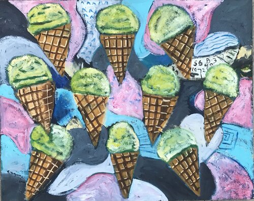 Mint flavor cones von Roberto Munguia, Malerei kaufen auf Singulart