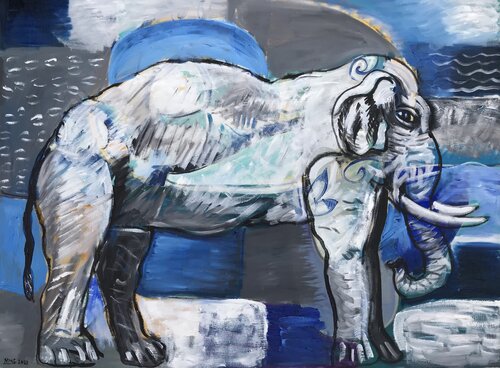 The White Elephant van Roberto Munguia, Werk op papier te koop op Singulart