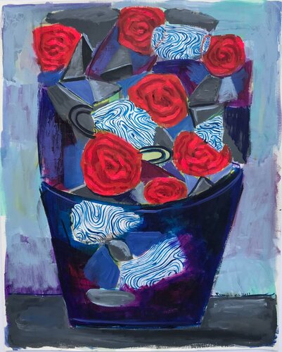Red roses in my mind by Roberto Munguia, Work on Paper for Sale on Singulart