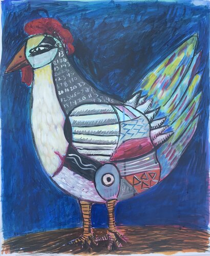 Young rooster by Roberto Munguia, Work on Paper for Sale on Singulart