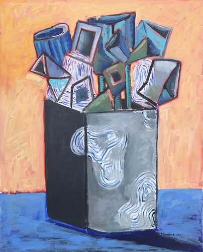 Abstract flower vase von Roberto Munguia, Malerei kaufen auf Singulart
