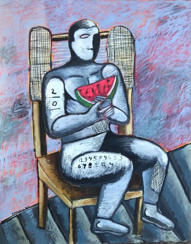 Watermelon obsession von Roberto Munguia, Malerei kaufen auf Singulart