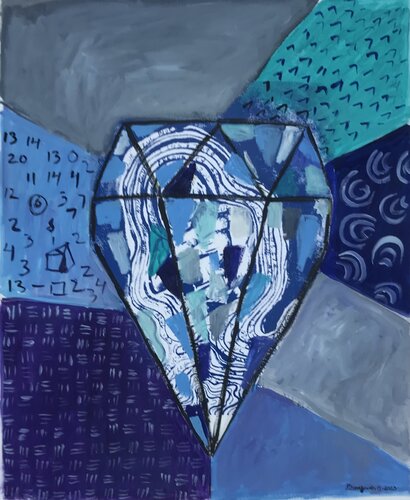 Big Blue Diamond by Roberto Munguia, Work on Paper for Sale on Singulart