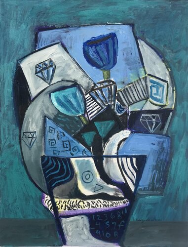 Flowers and diamonds by Roberto Munguia, Painting for Sale on Singulart