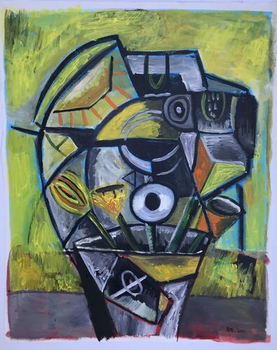 Cubist flowers van Roberto Munguia, Werk op papier te koop op Singulart