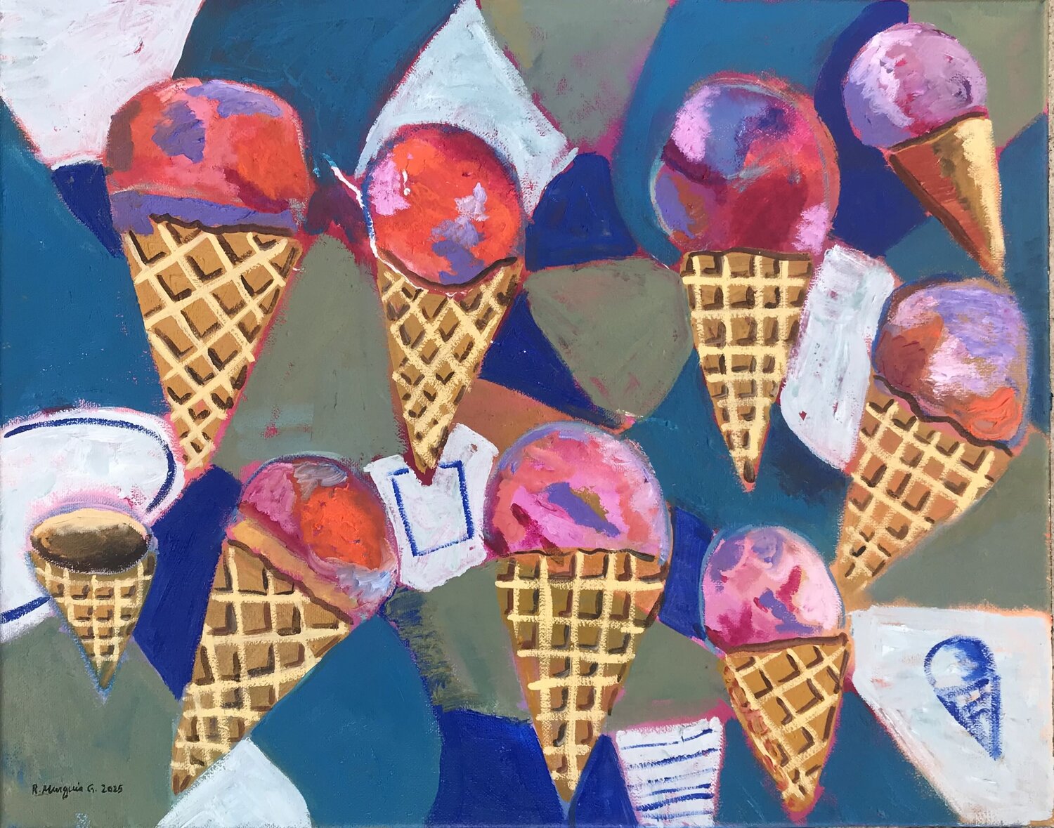 Colorful ice cream cones Roberto Munguia