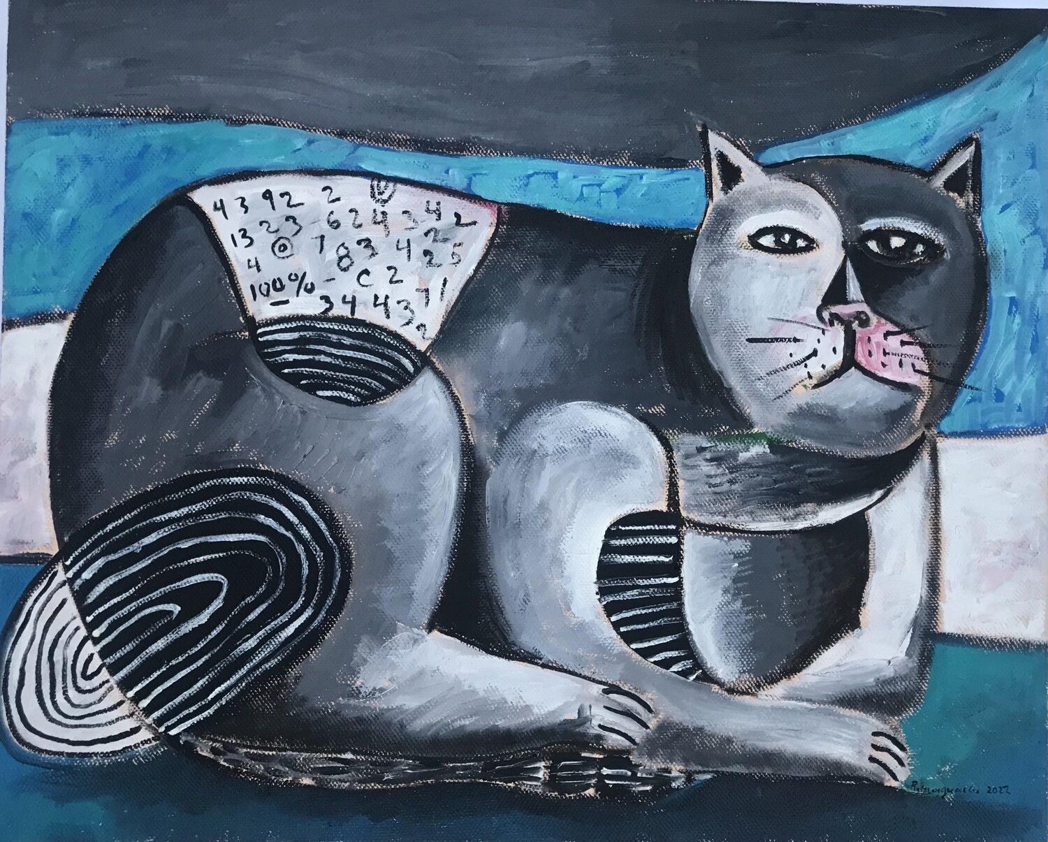 Black and white  cat Roberto Munguia