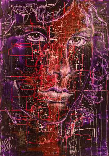 Jim Morrison 2 van Michaela Petra Sturm, Schilderij te koop op Singulart
