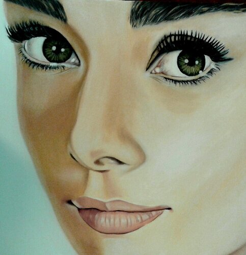 Audrey Hapburn di Michaela Petra Sturm, Pittura in vendita su Singulart